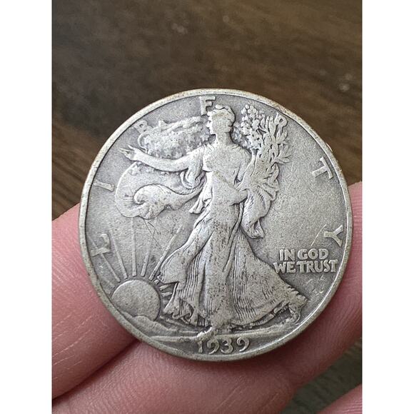 1939-D Walking Liberty Half Dollar, Extra Fine+ Circulated Coin, Store 5 - Picture 2 of 16